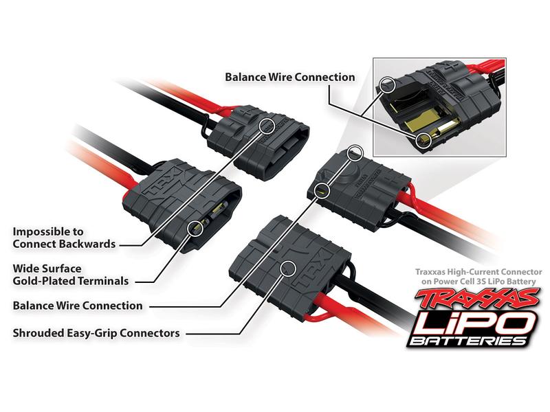 Traxxas Ladegerät Combo EZ-Peak Plus & 1x LiPo-Akku 3S 5000 40-W-Ladegerät inkl. 3S LiPo-Akku für Traxxas Modelle