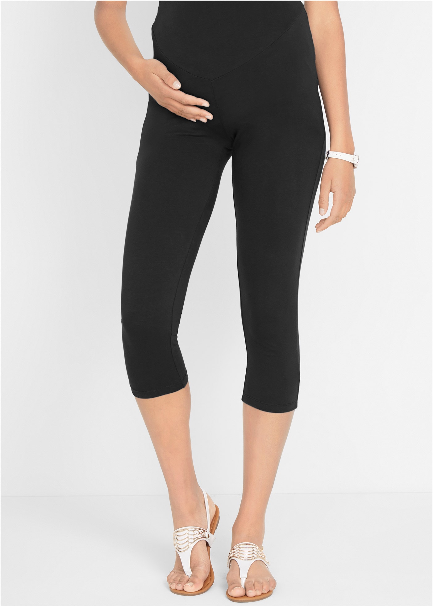 bonprix Umstandsleggings »Umstands-Leggings in Capri-Länge (2er Pack)«  Umstands-Leggings in Capri-Länge (2er Pack)