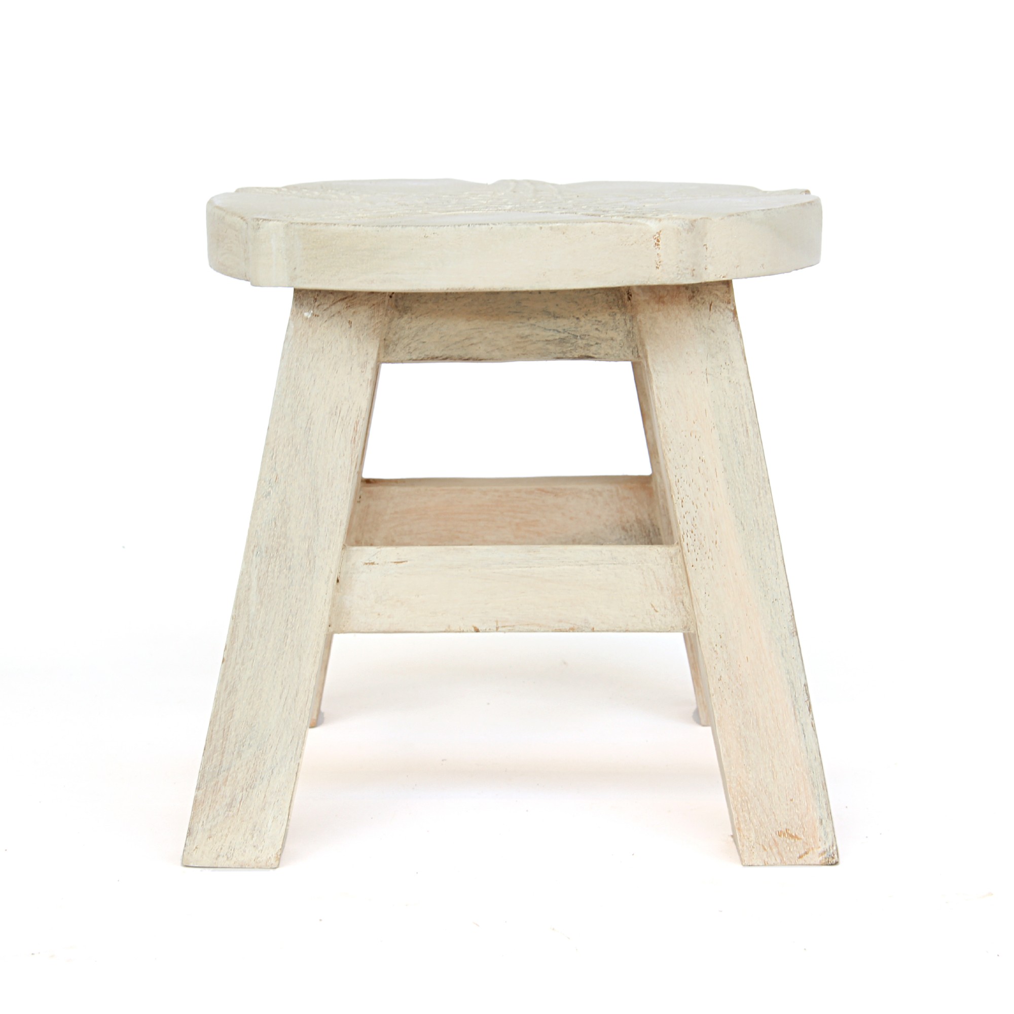 Hocker 'Seestern', weiß, H 25 cm, Ø 27 cm von fischer's lagerhaus