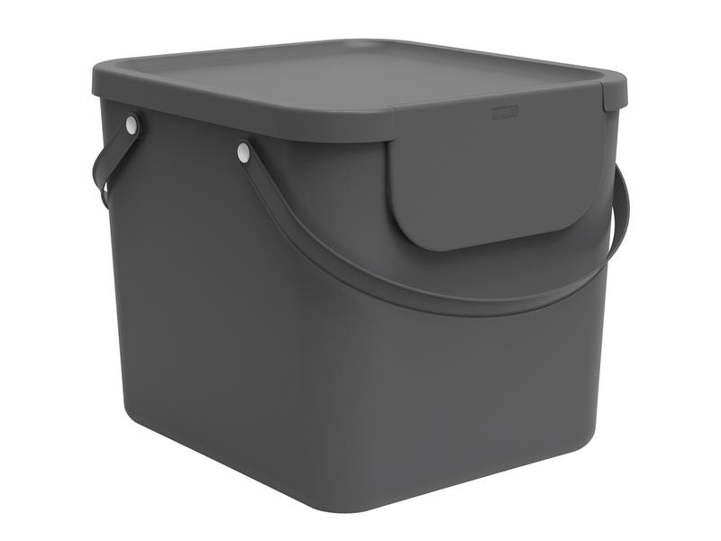 Rotho Recyclingbehälter Albula 40 l, Anthrazit Mülleimer