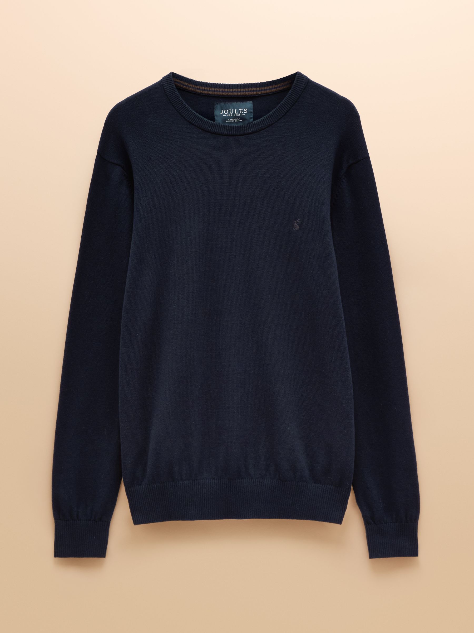 Donkerblauw - Joules Hillside gebreide trui met ronde hals