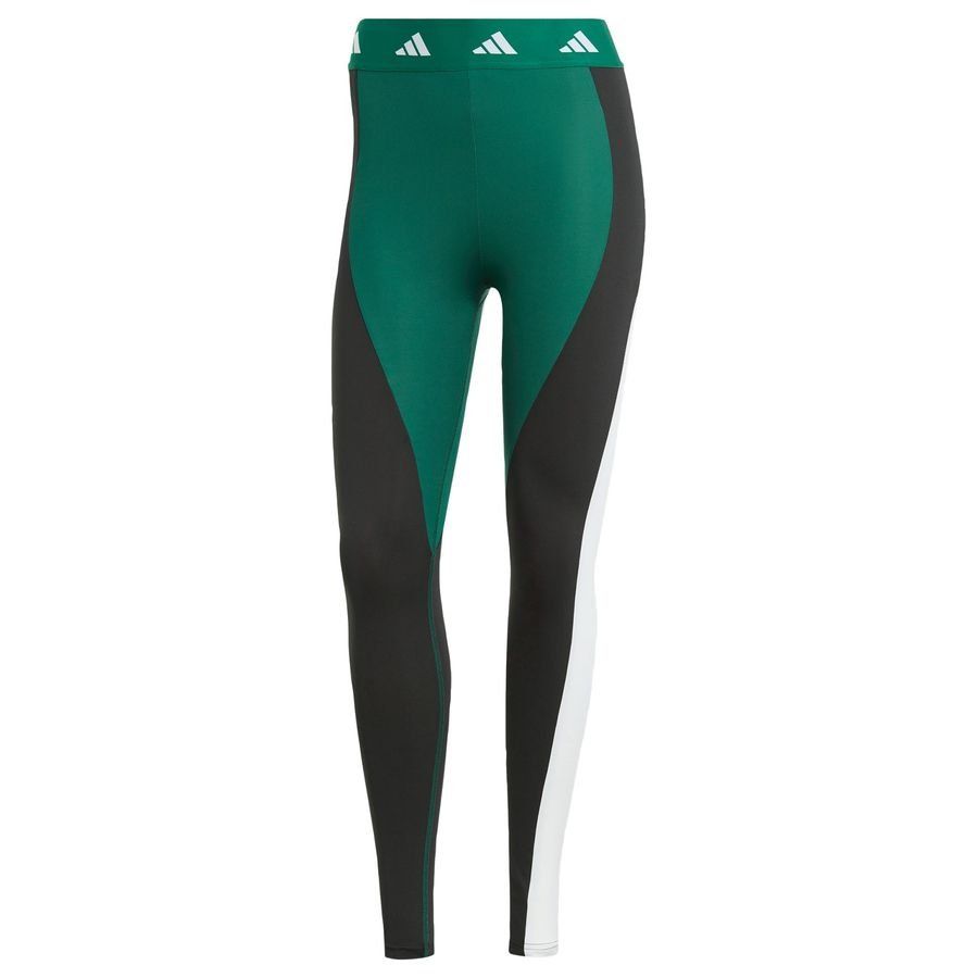 adidas Collant Techfit 7/8 Colorblock - Noir/Vert/Blanc Femme
