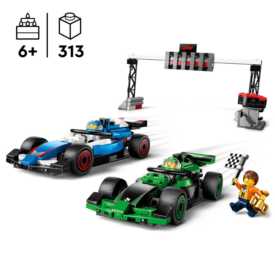 LEGO City F1 grid met VCARB en Sauber racewagens 60474