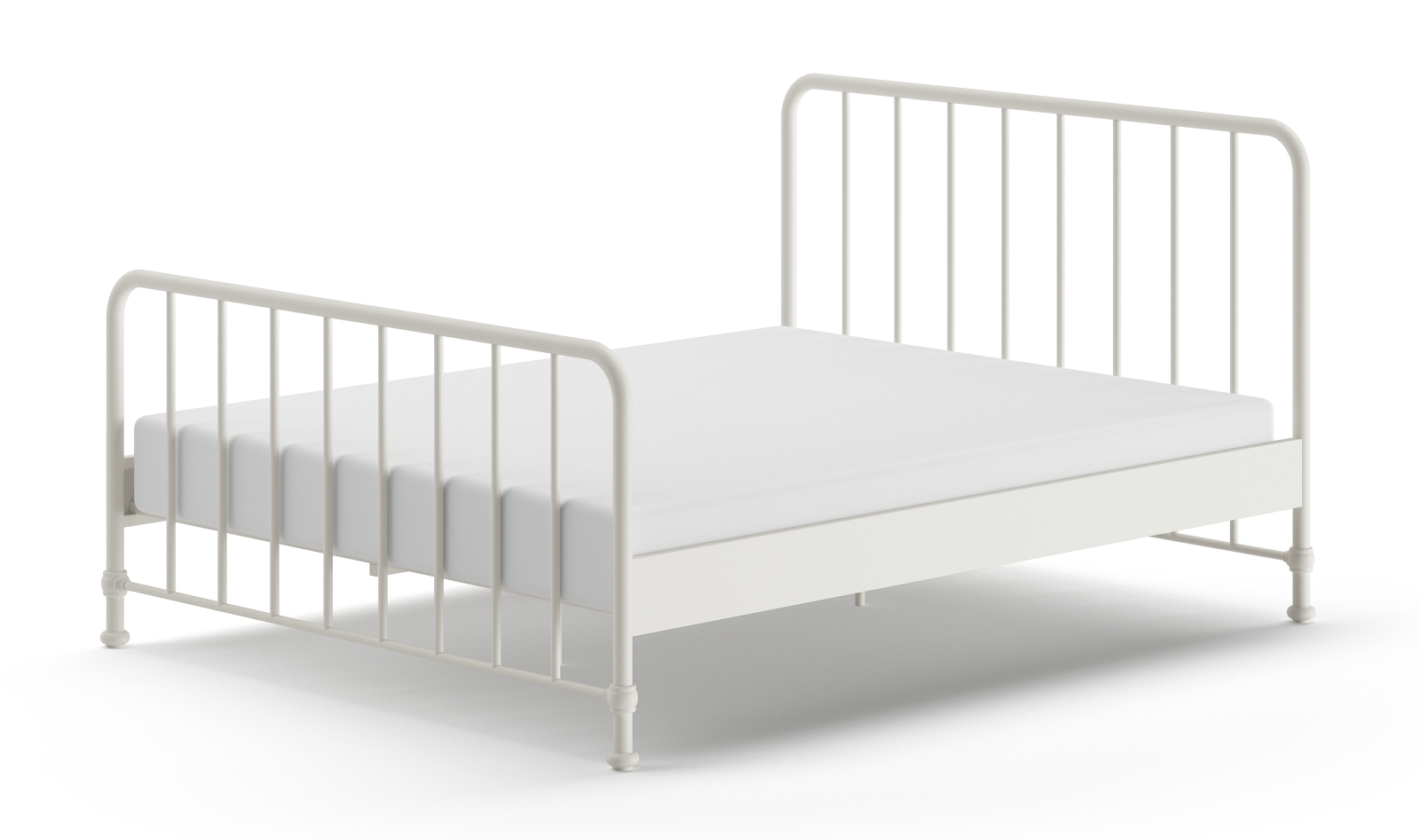 Metallbett BRONXX - weiß matt - 160x200 cm