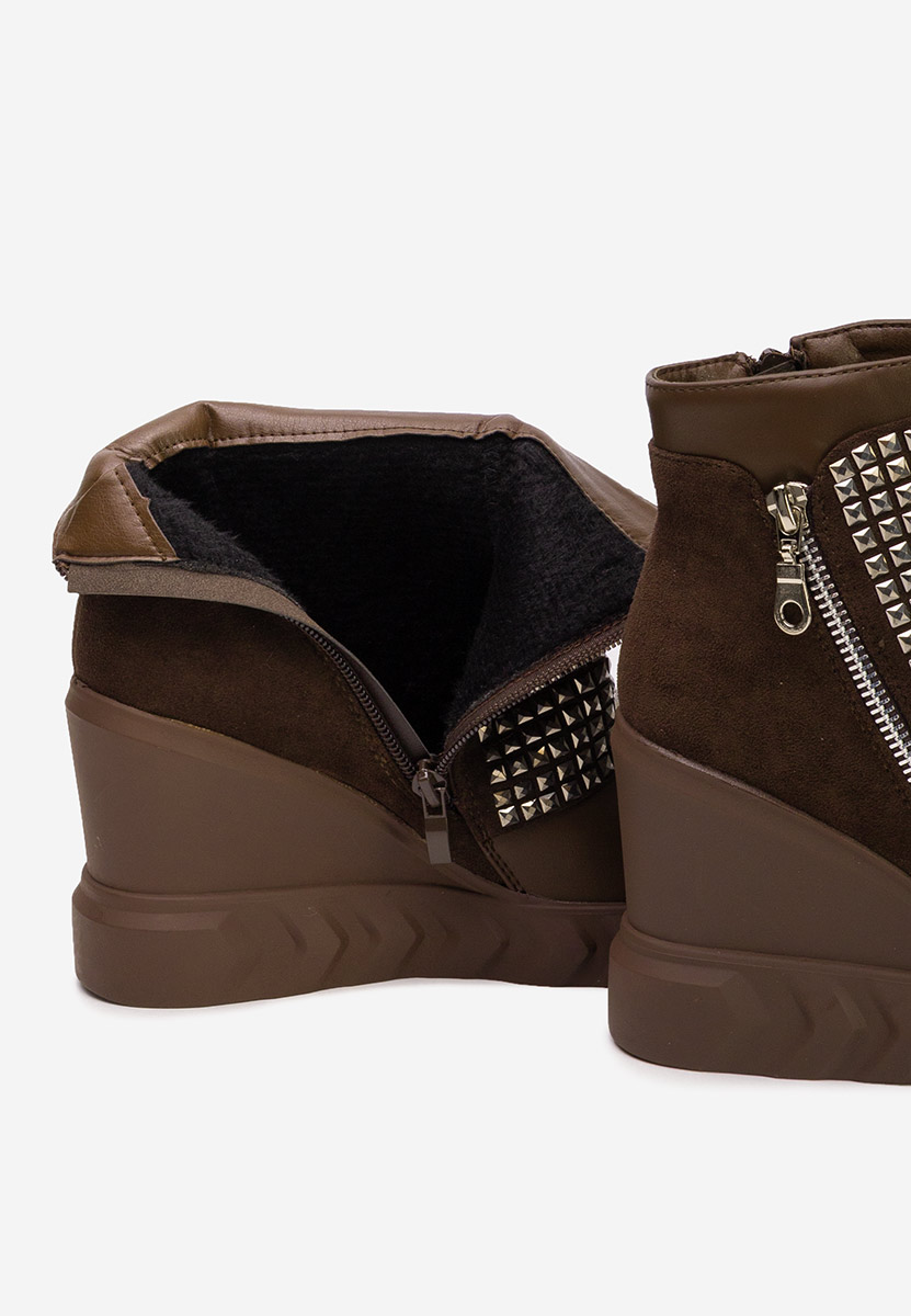 Bottines compensées brunes Ismelora