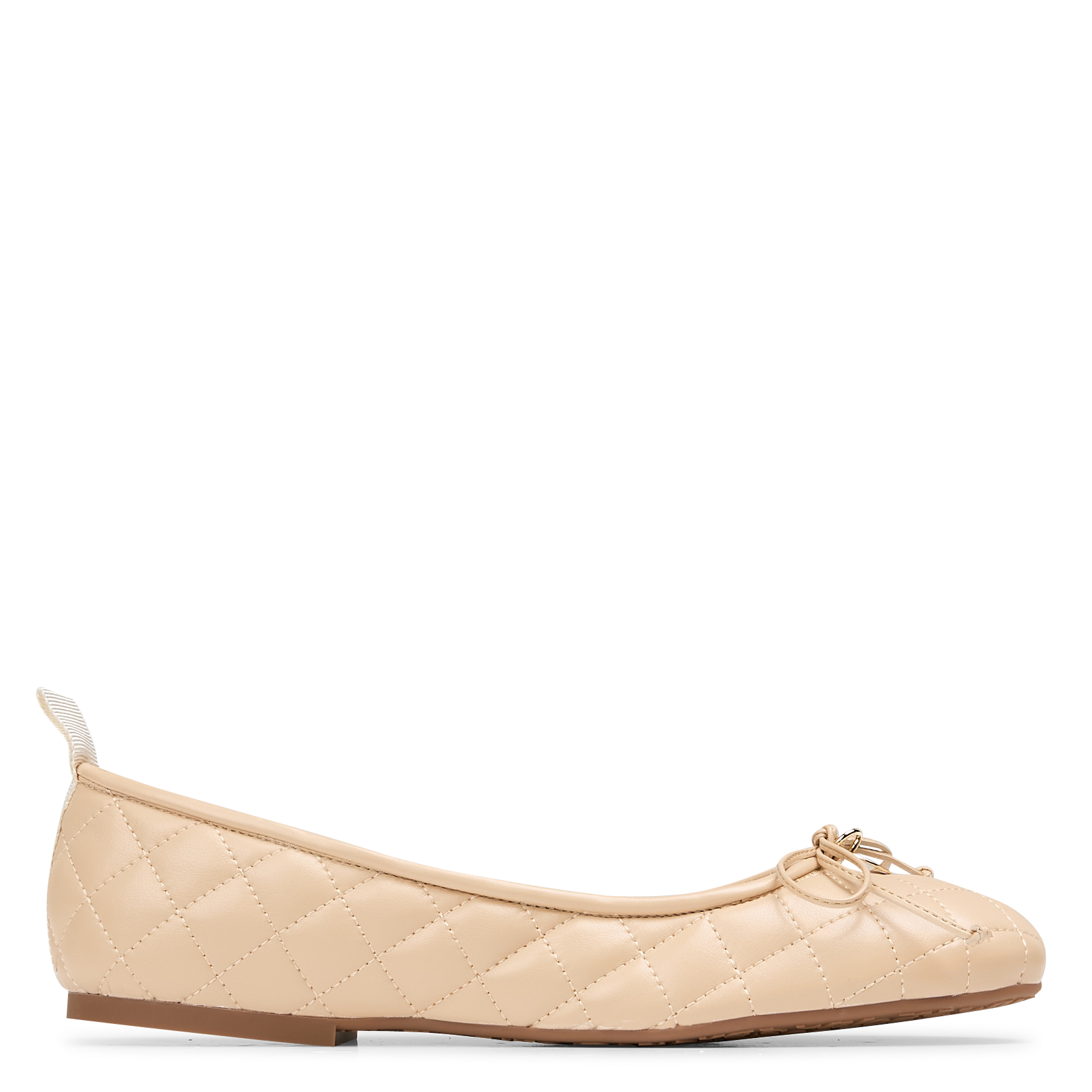 JODIE - Ballerines matelassées aspect cuir| Beige