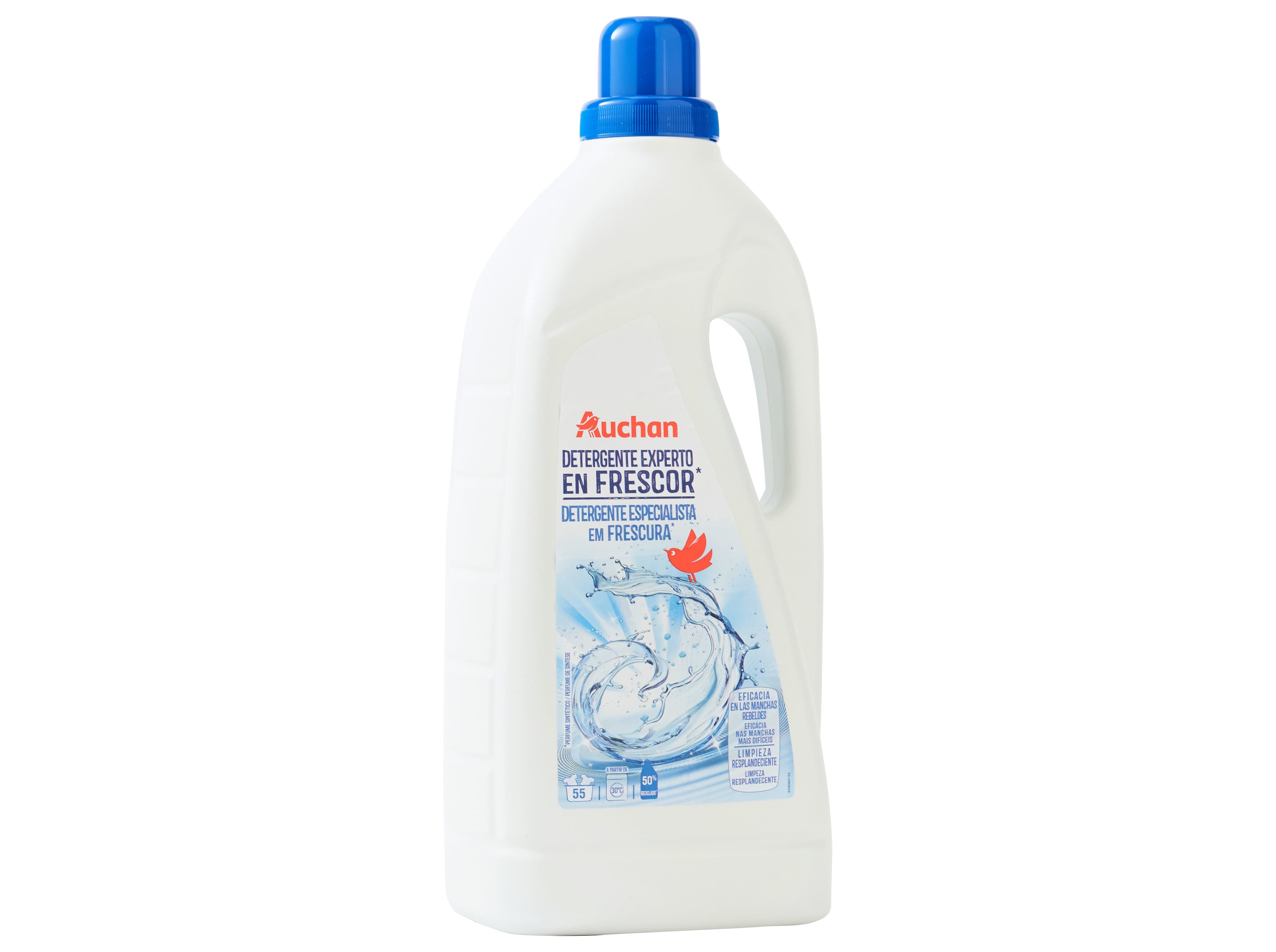 DETERGENTE ROUPA MÁQUINA LÍQUIDO AUCHAN FRESCURA 55 DOSES