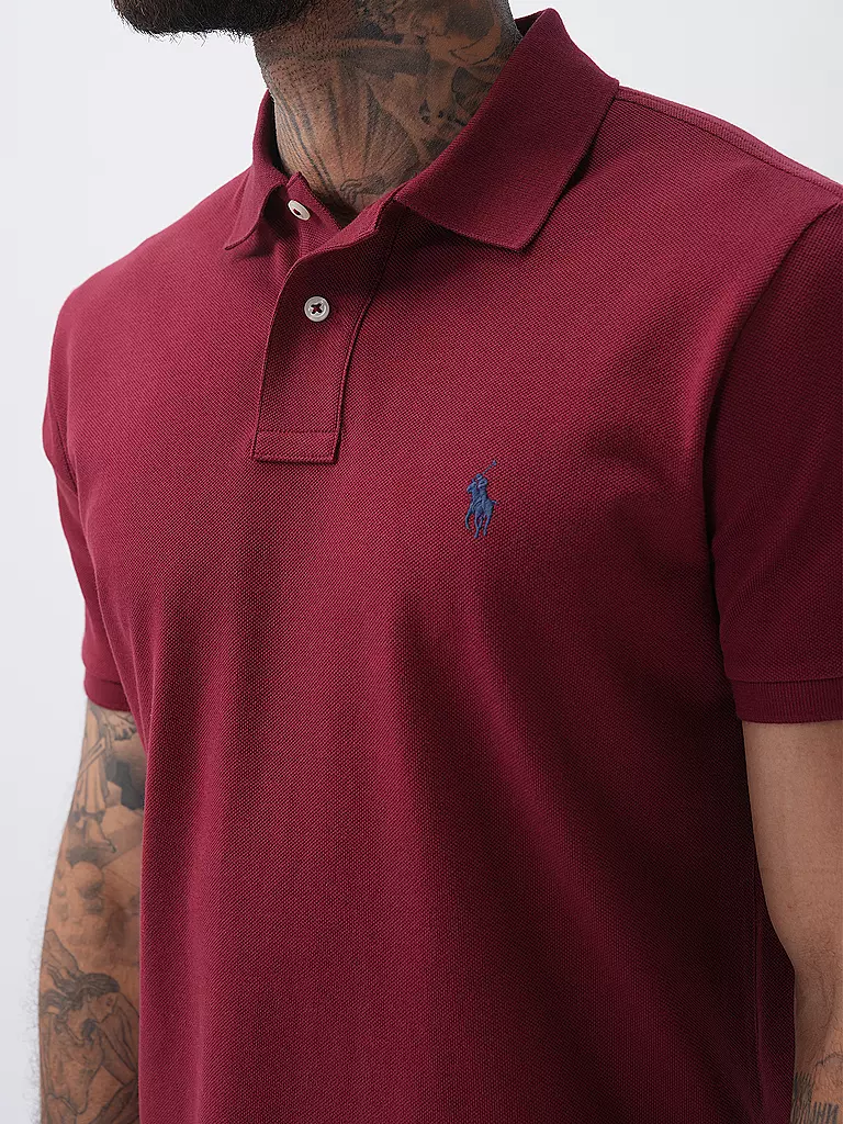 POLO RALPH LAUREN Poloshirt Custom Slim Fit dunkelrot