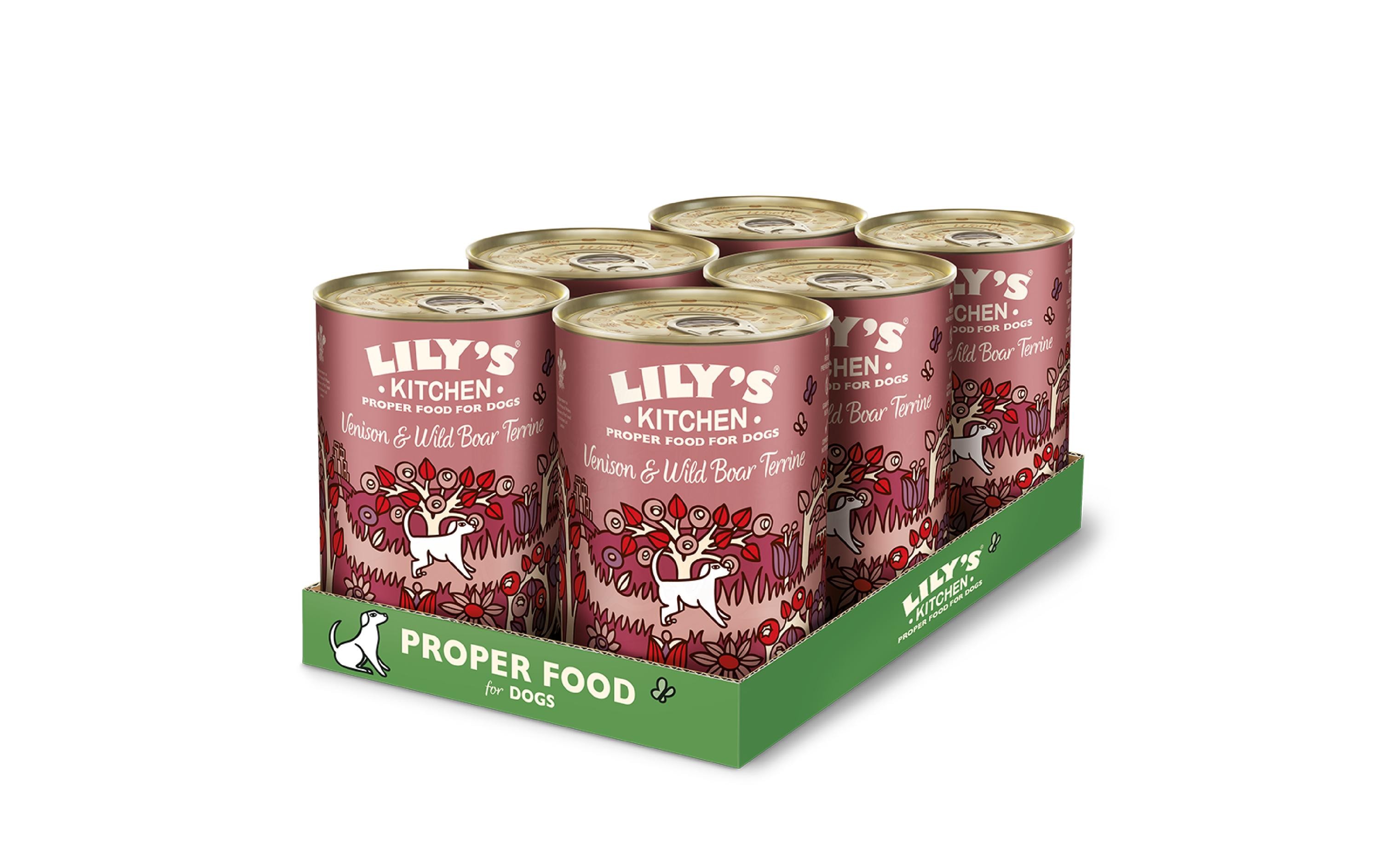 Nassfutter Terrine Hirsch & Wildschwein, 6 x 400 gAlleinfuttermittel für Hunde in jeder Lebensphase