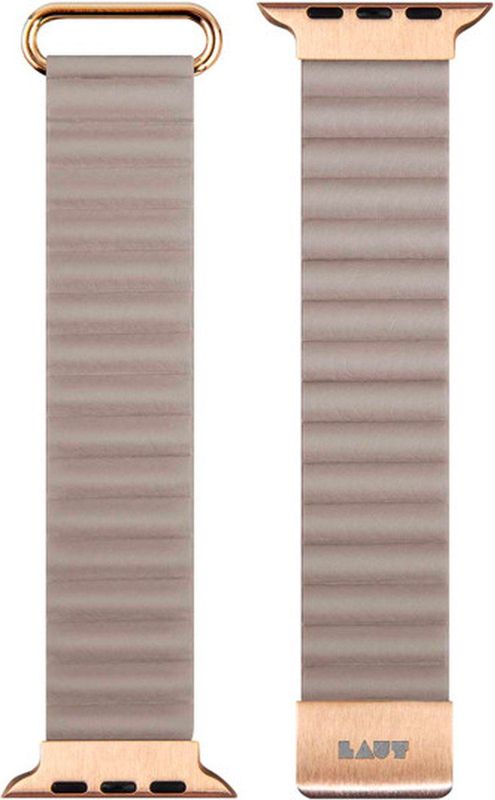LAUT - Novi Luxe - Leren Apple Watch Bandje - Bruin - 49 / 46 / 45 / 44 Mm