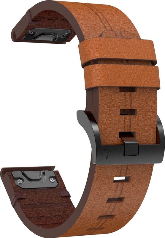 Garmin - Leren Bandje - Bruin - Geschikt voor Fenix 7 / 6 / 5