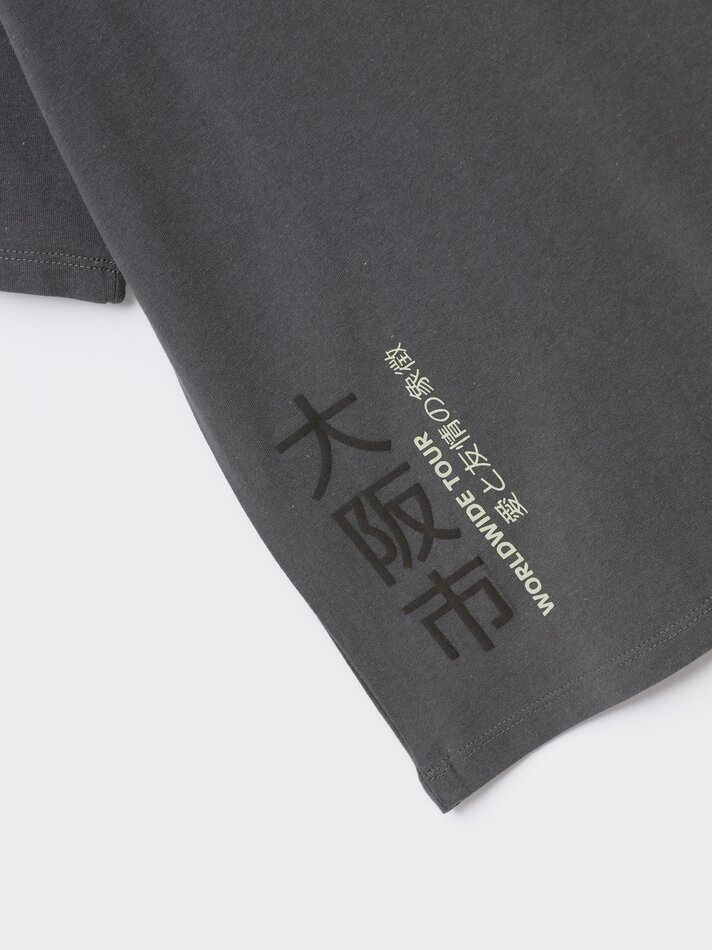 Camiseta de manga comprida estampada - Chumbo