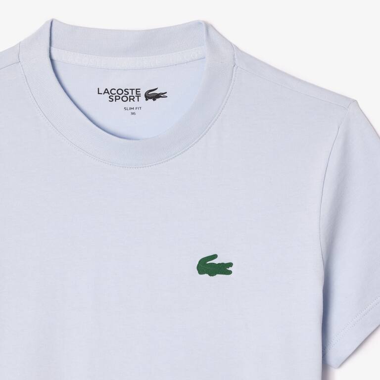 T-shirt jersey technique de coton biologique ultra-dry T-Shirts - Bleu - Lacoste - Femme