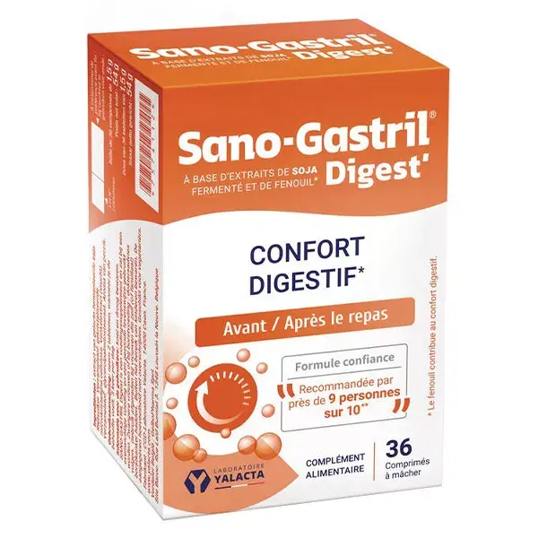 Yalacta Sano-Gastril 36 comprimidos mastigáveis