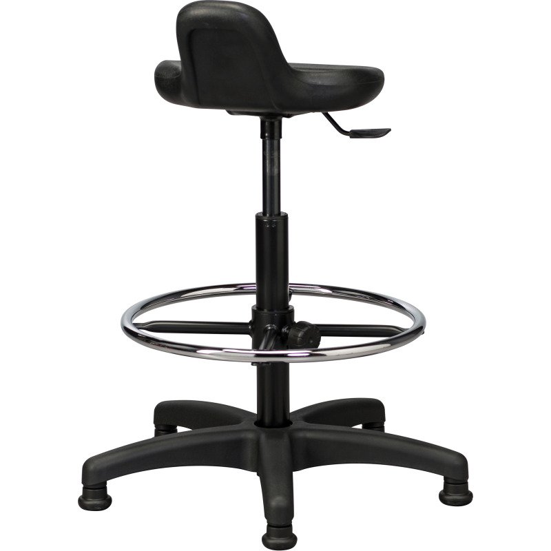 Tabouret technique haut à patins avec dosseret