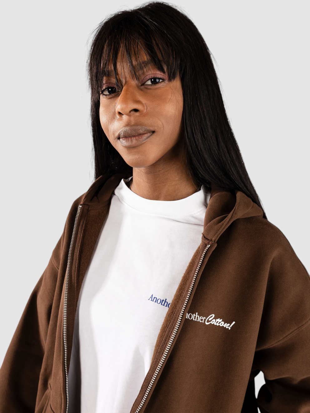 Another Cotton Lab Espresso Martini Oversized Zip Hoodie chocolate