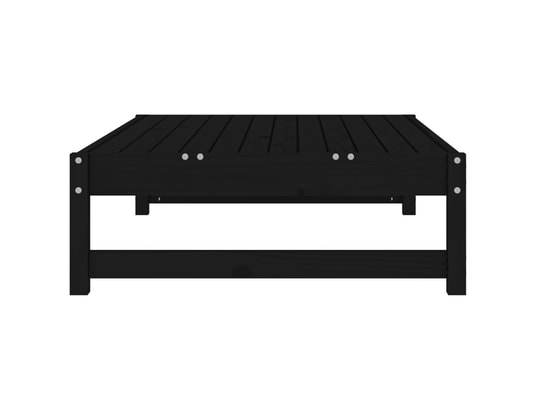 VIDAXL - Pouf Repose-pied de jardin 120x80 cm noir bois de pin massif