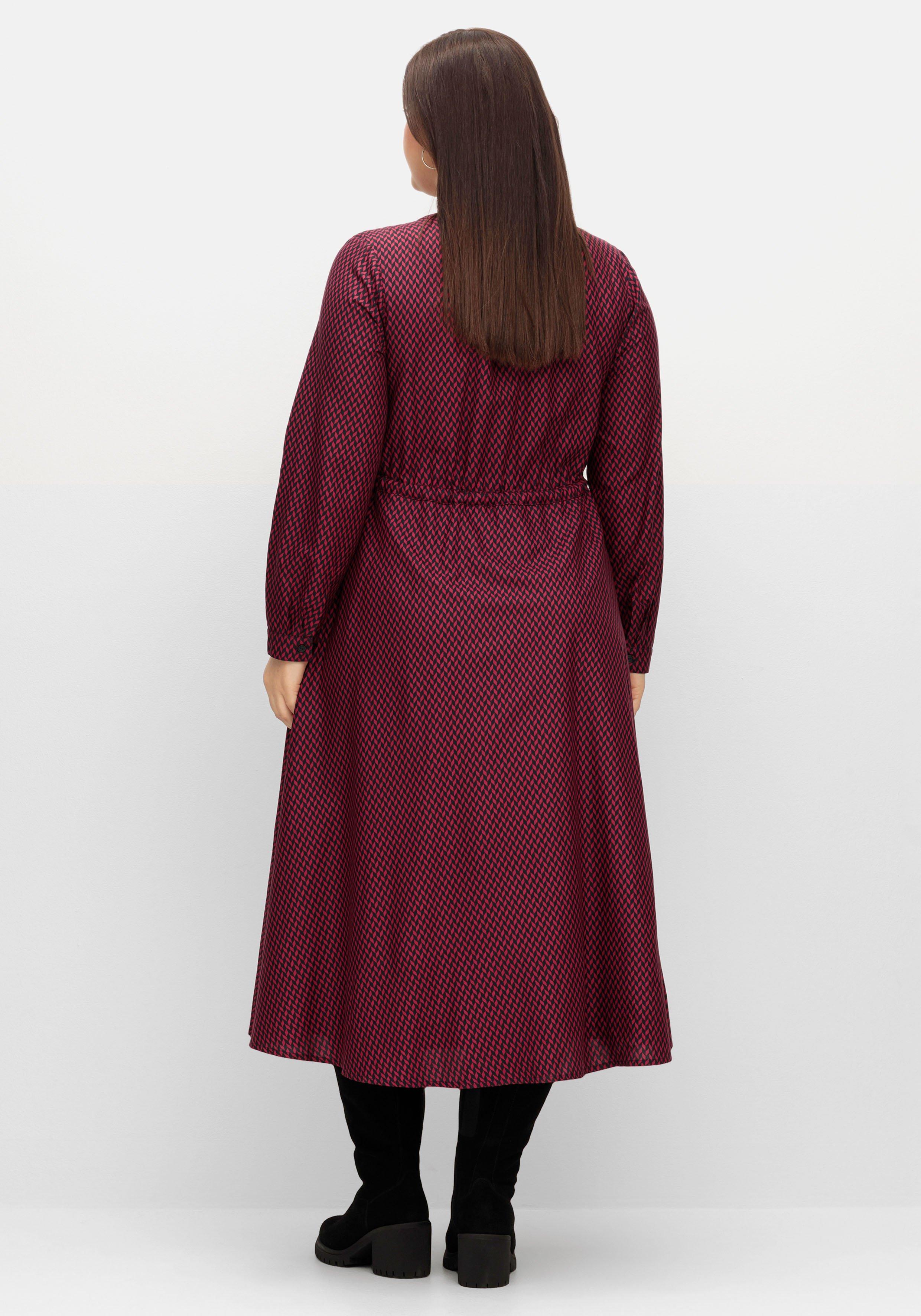 Gefüttertes Midikleid mit Alloverprint