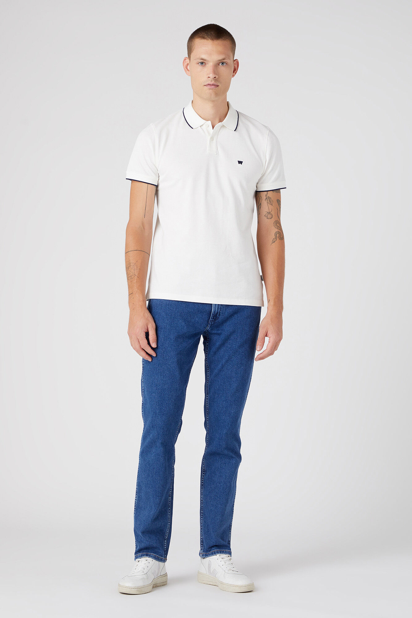 Polo regular manga corta - Blanco