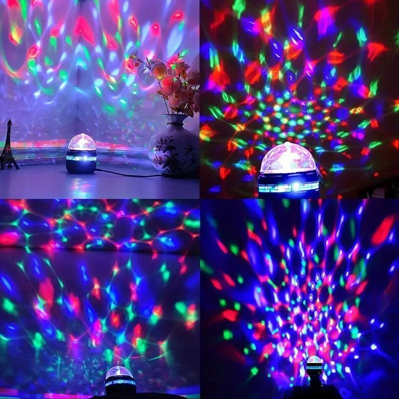 (9x7cm) Mini LED Sternenhimmel USB Projektor 360° Rotierender Nachthimmel Galaxy Lampe Schlafzimmer Nachtlicht