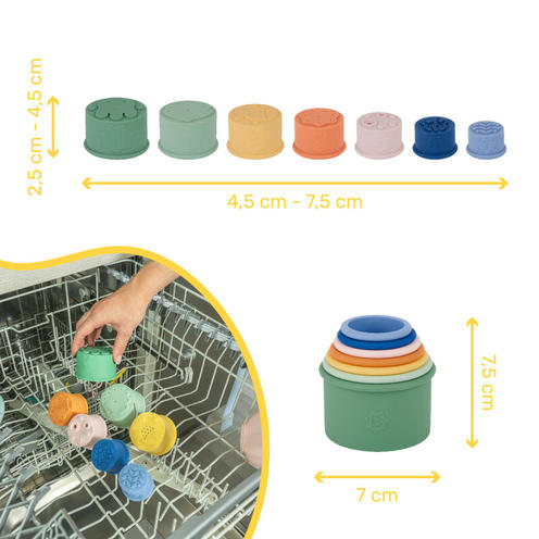 Tasses empilables en silicone - BADABULLE