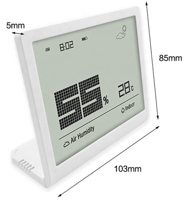 Arida CH908 Hygrometer Vejrstation Hvid