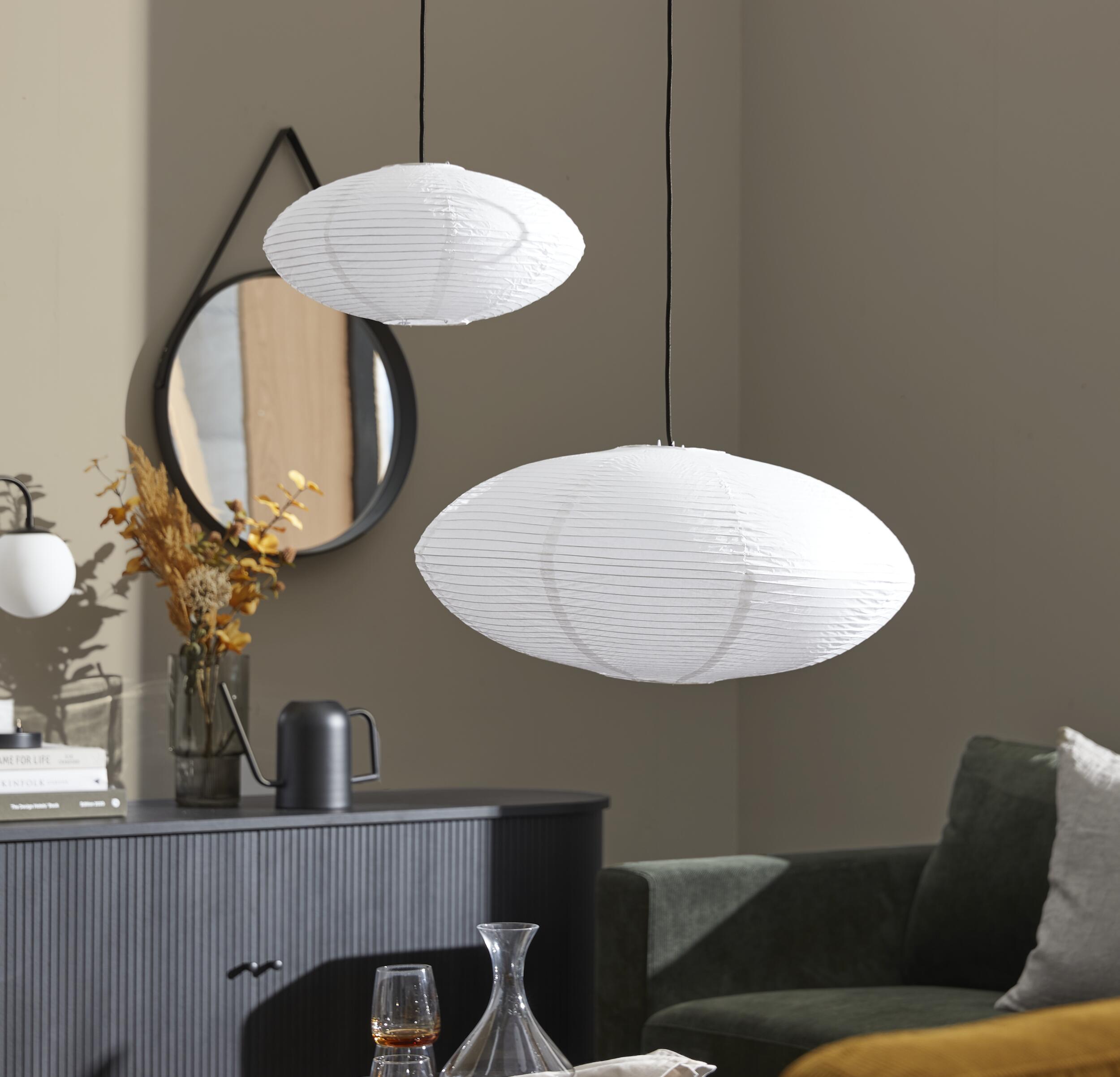 Riisi oval Lampeskærm 27 x 60 cm
