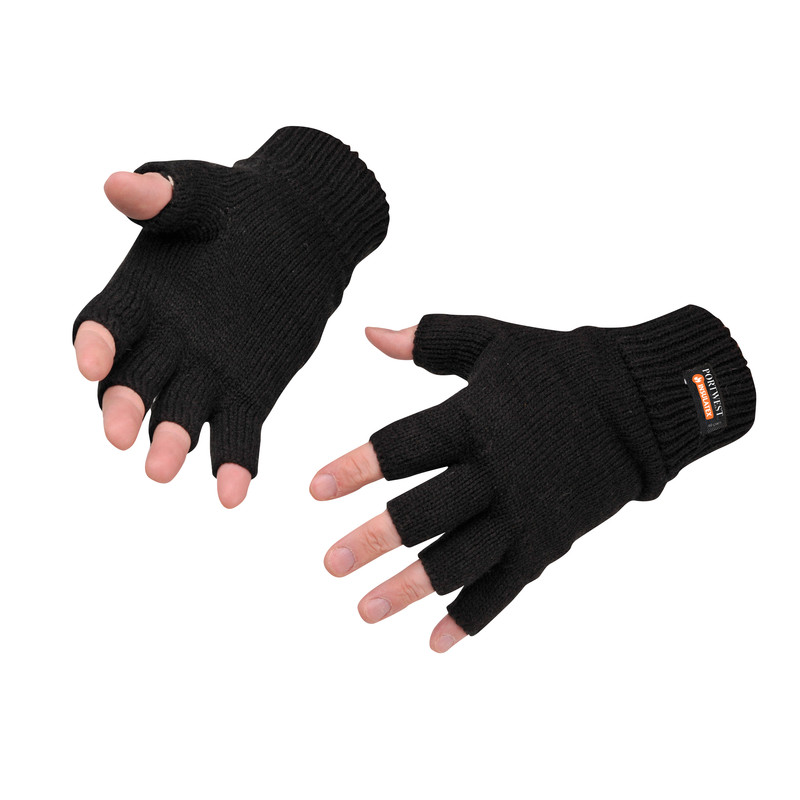 Portwest vingerloze insulatex™ handschoenen zwart