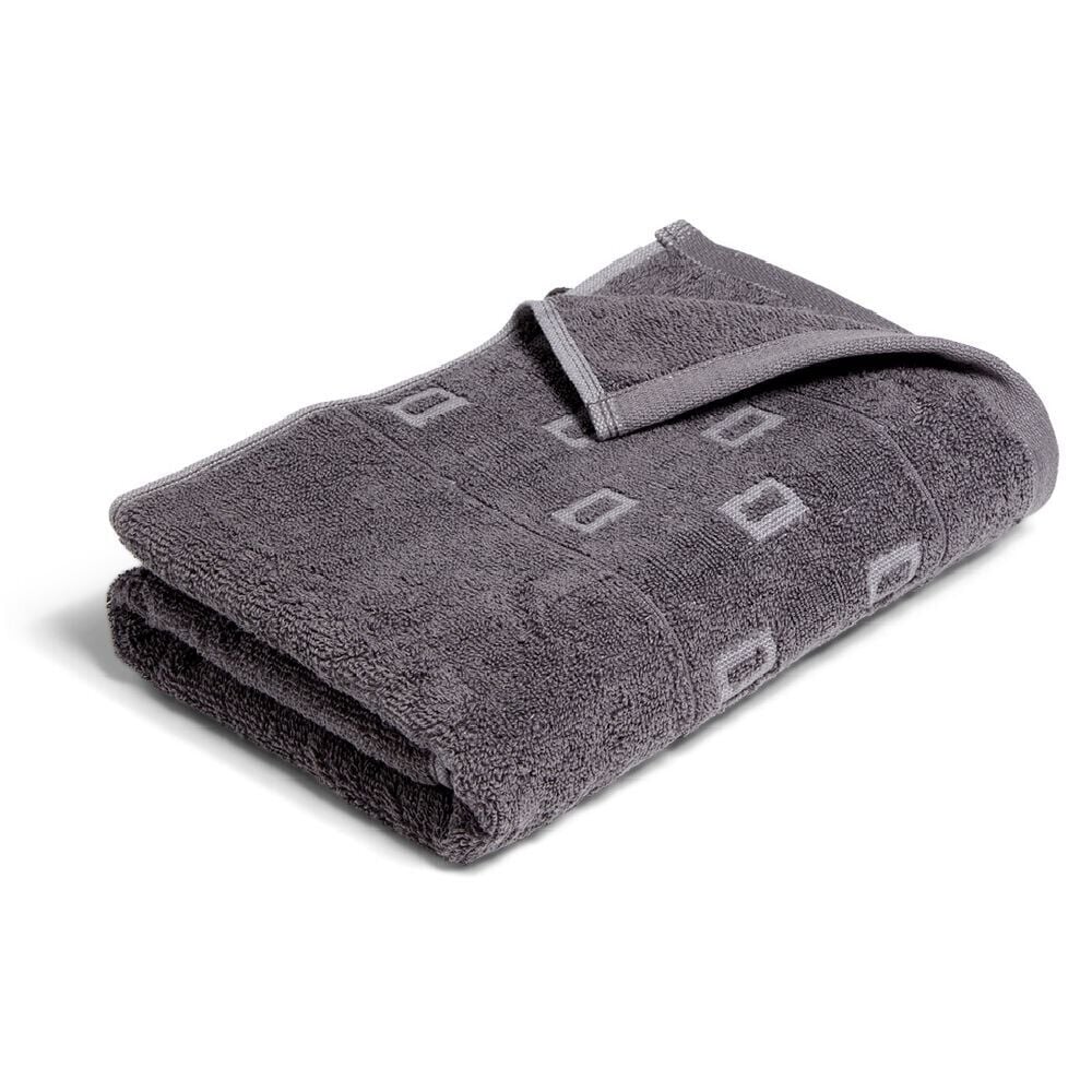 Serviette de toilette 50x100cm coton et polyester gris