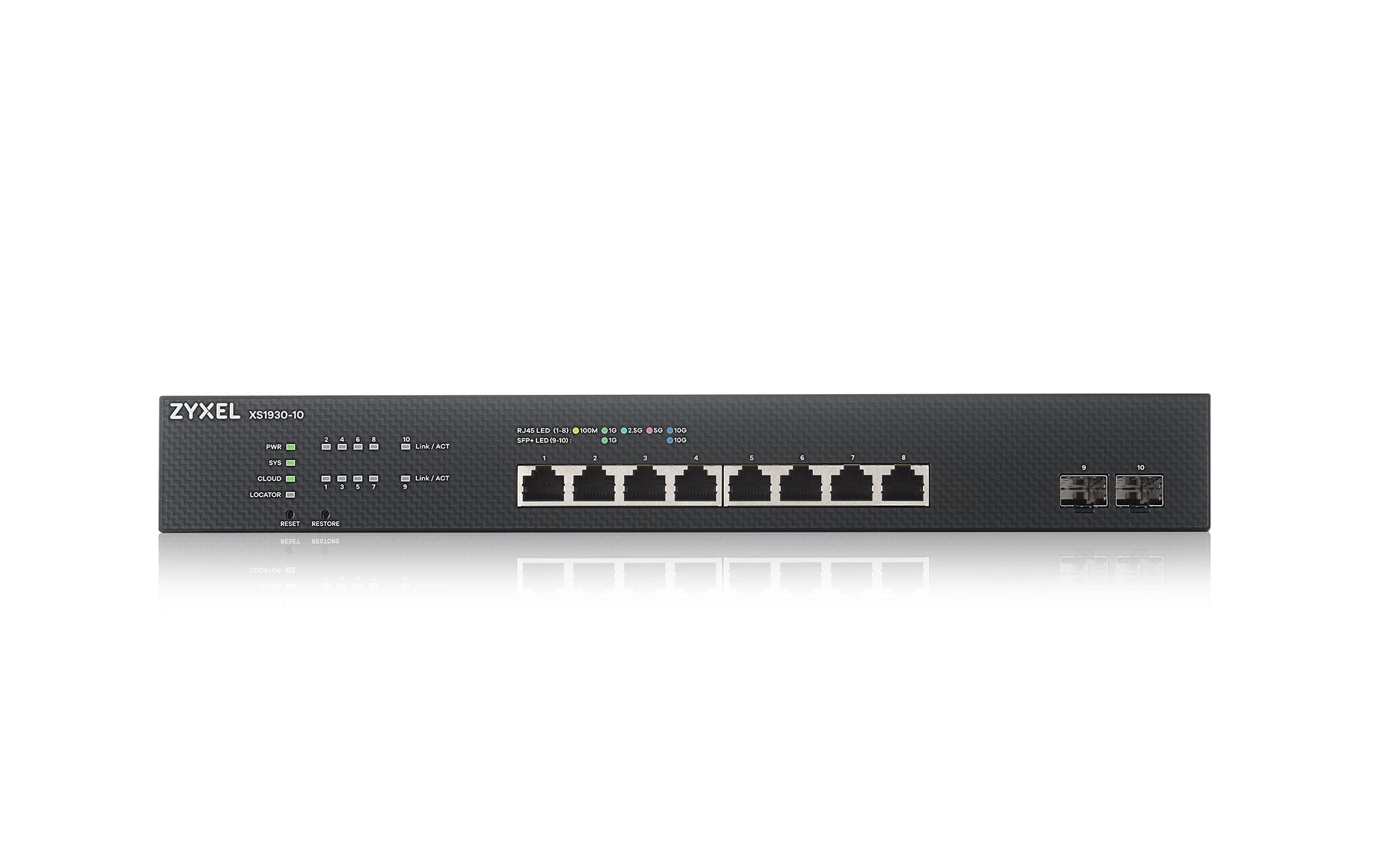 Switch XS1930-10 10 Port<br>Smart Managed Multi-Gigabit Switch (2x 10 GbE SFP+ Ports, 8x 10 GbE RJ-45 Ports)