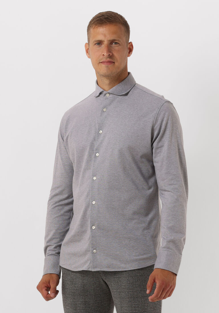 SELECTED HOMME beige selected homme casual overhemd slhslimbond-pique knit-shirt ls b