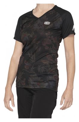 Maillot Manches Courtes Femme 100% Airmatic Jersey Noir
