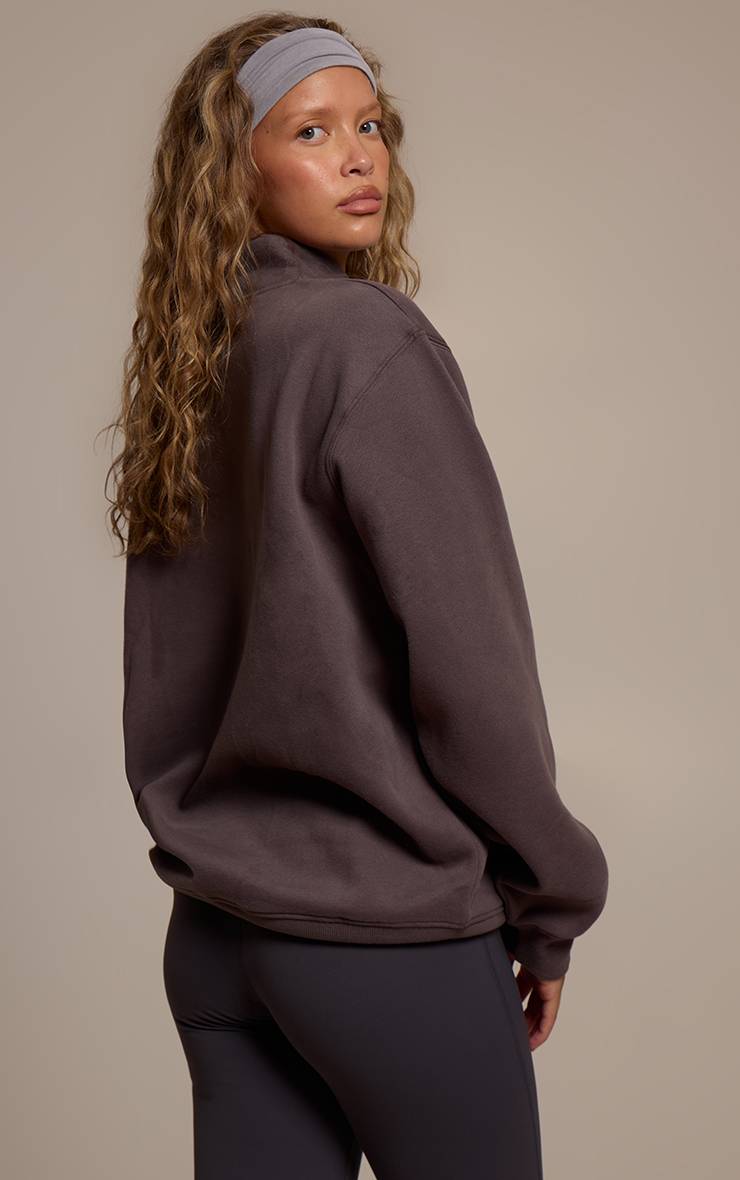 Charbon Sweat-shirt À Fermeture Éclair Quart