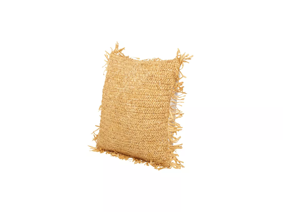 Coussin de style boho Bali - Housse et Rembourrage inclus - Alicia Naturel