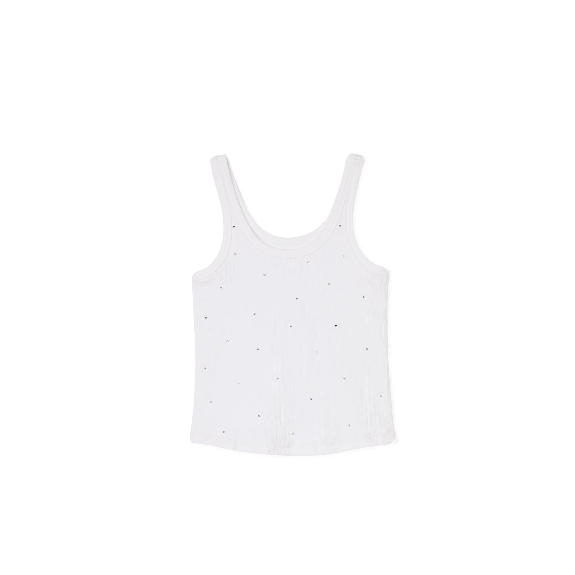 Débardeur strassé en coton | Blanc