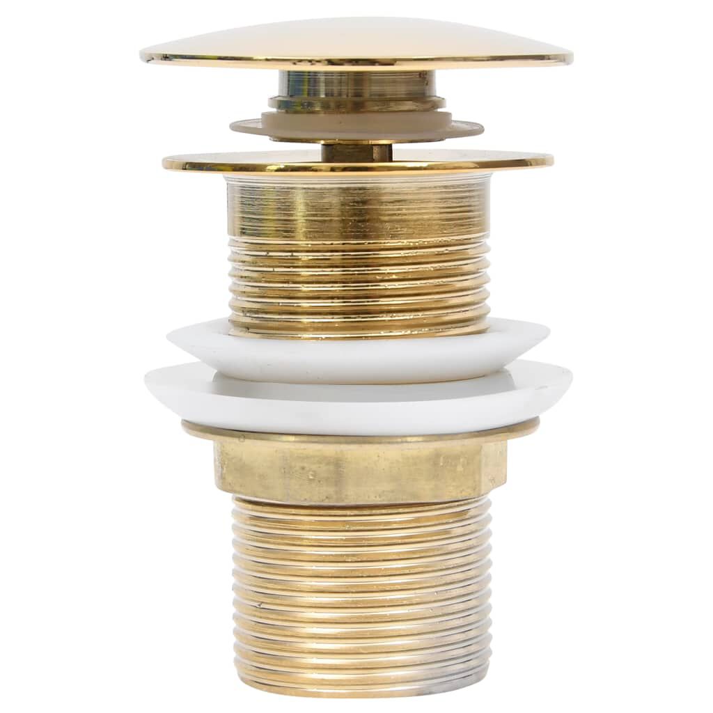 vidaXL Klik-Klak Stopper zonder Overloopfunctie, Goud, 6,4x6,4x9,1 cm