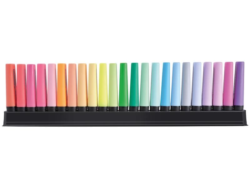 STABILO Textmarker BOSS Original 23 Stück Textmarker mit praktischem Halter für Ihren Schreibtisch