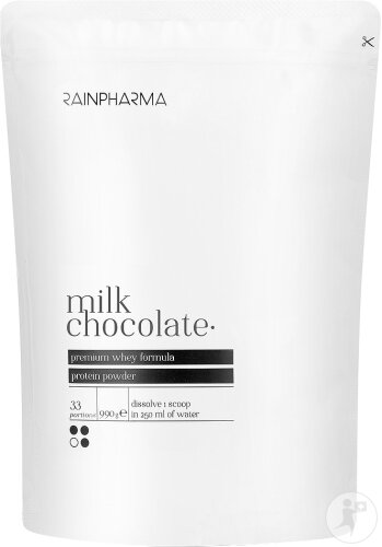 RainPharma Milk Chocolate Poudre De Protéine De Lactosérum Avec Stévia Saveur Optimale 990g