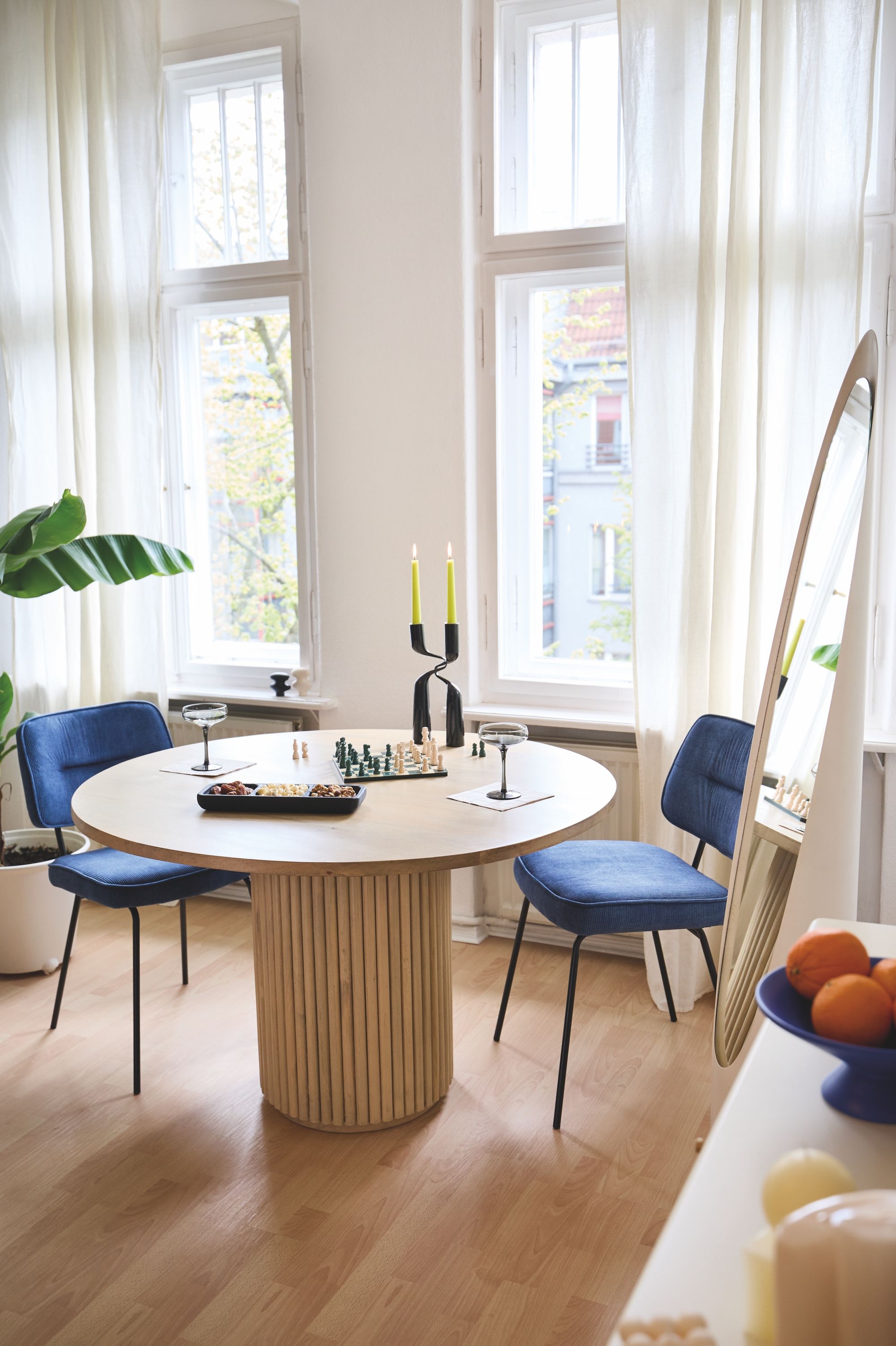 Esstisch 120x120cm Mangoholz Speisetisch Küchentisch Wohnzimmer Tisch rund