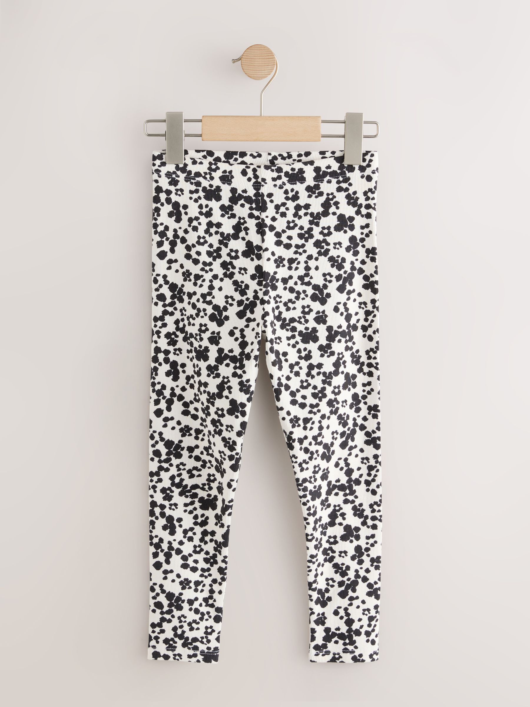 Dierenprint/neutraal - Verpakking van 5 geribbelde leggings (3-16jaar)