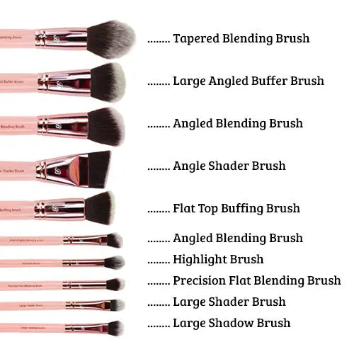 Pink & Rose Gold 10 pcs. Sculpt & Contour Set