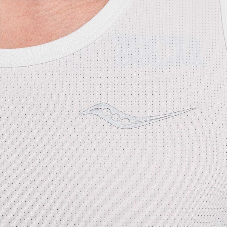 Saucony Stoppeklokke Singlet Herre Hvit