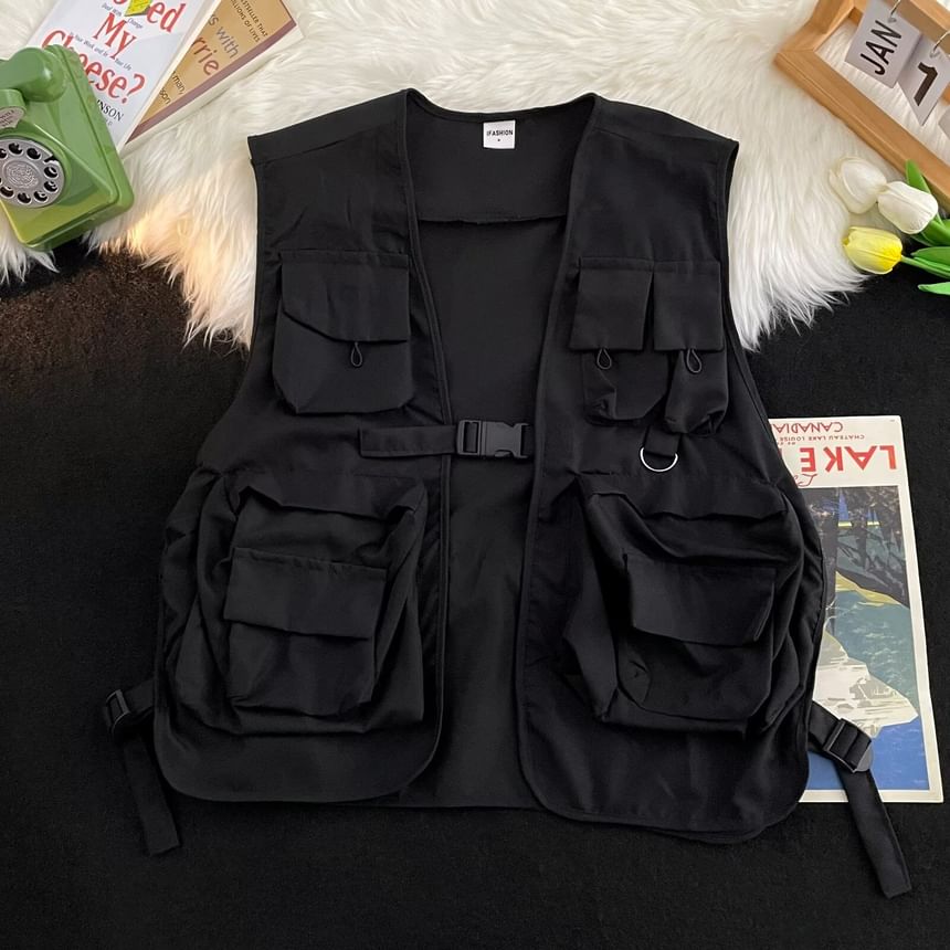 Bay Go Mall - Effen vest met gesp