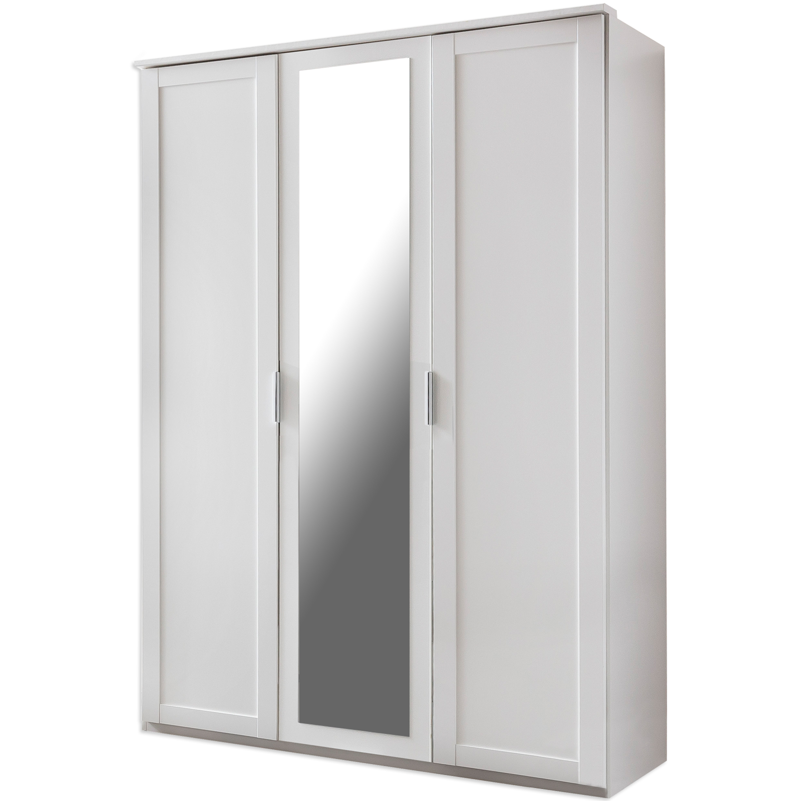 Drehtürenschrank - weiß - 135 cm breit