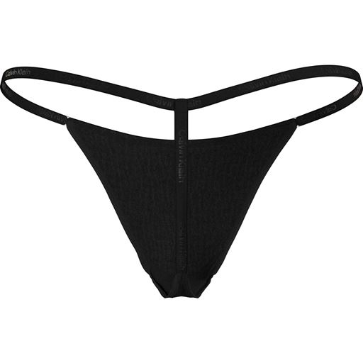 Calvin Klein Ideal Cotton String Thong, Black, XS