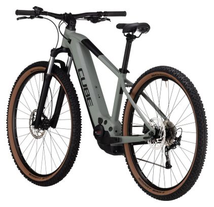 VTT Électrique Semi-Rigide Cube Reaction Hybrid Performance 500 Shimano Alivio 9V 500 Wh 27.5'' Gris Vert Swamp