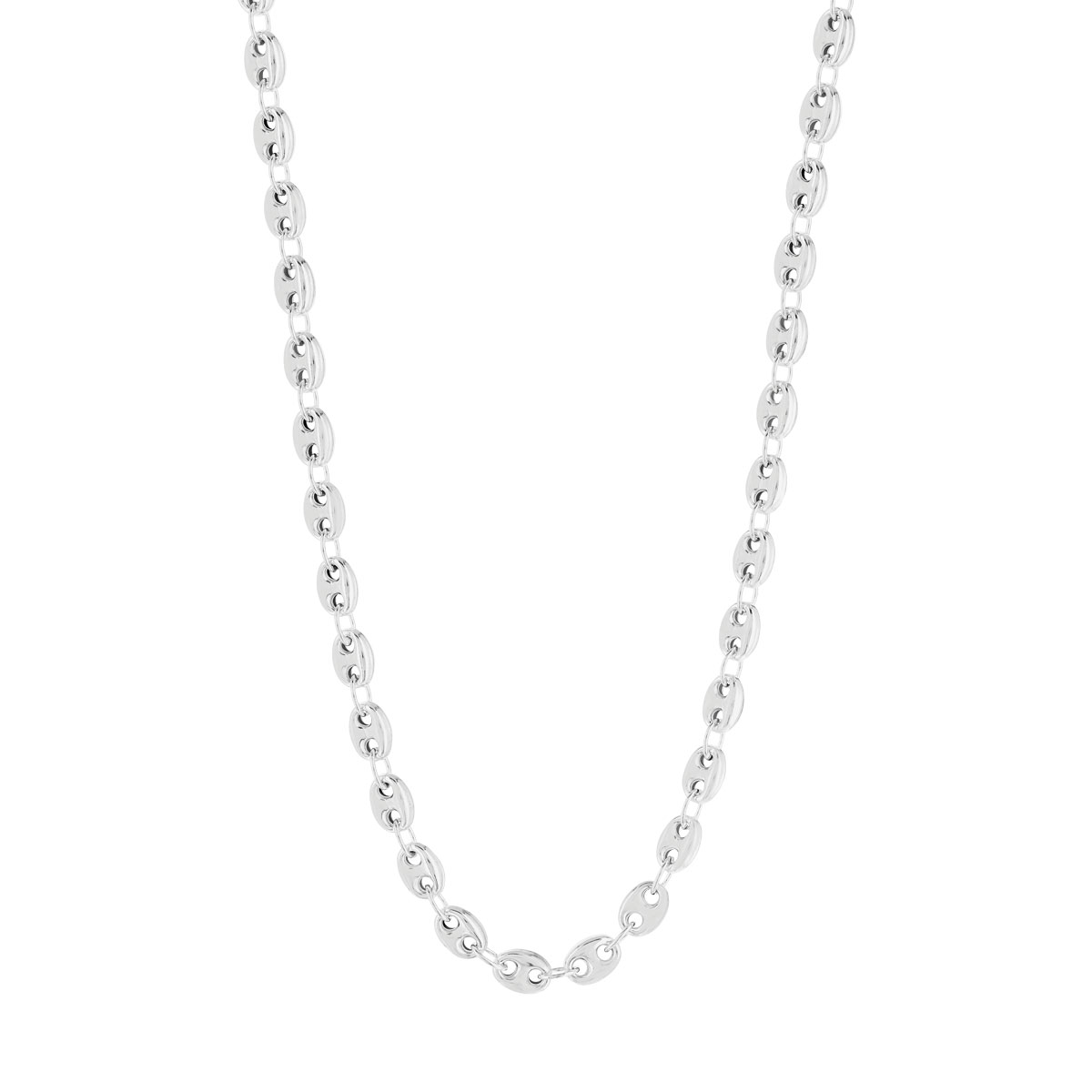 Collier argent 925 maille grain de café 50 cm