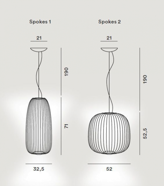 Foscarini Spokes 2 hanglamp Ø52 LED niet dimbaar wit