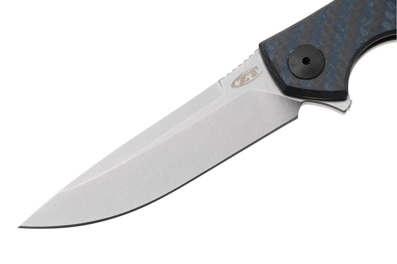 Zero Tolerance Sinkevich 0450BLUCF, Stonewashed MagnaCut, Black/Blue Carbon Fiber zakmes, Dmitry Sinkevich design