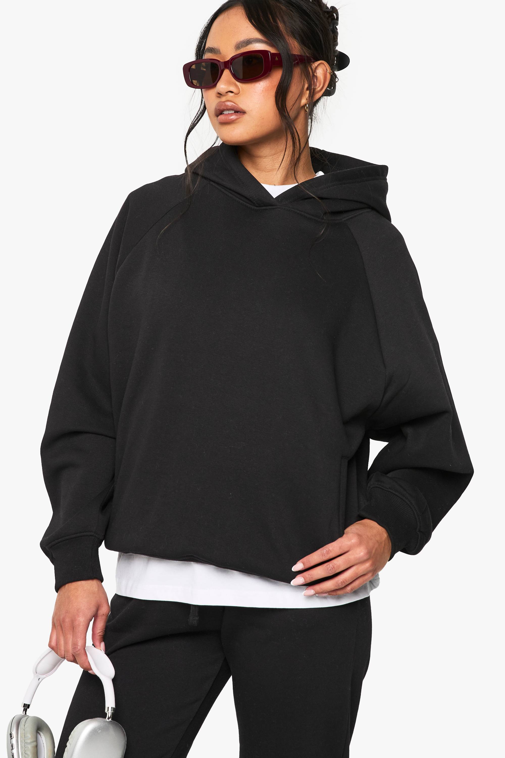 boohoo Sweat à capuche oversize à couture raglan